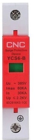 CNC AC viršįtampių ribotuvas, 1P, B klasės, 30-60 kA, 385VAC