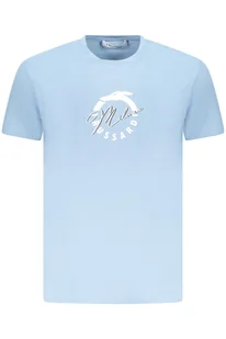 TRUSSARDI KOSZULKA Z KRÓTKIM RĘKAWEM MĘSKA NIEBIESKA - Trussardi - Koszulki męskie - miniaturka - grafika 1