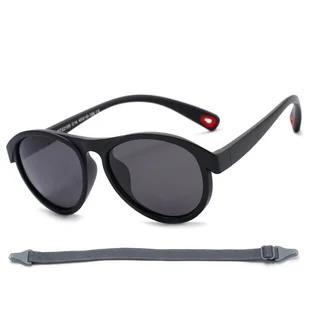 Dziecięce 3-6 lat gumowe okulary przeciwsłoneczne polaryzacyjne z gumką POL-JR-71B czarne - Okulary przeciwsłoneczne Dziecięce 3-6 lat gumowe okulary przeciwsłoneczne polaryzacyjne z gumką POL-JR-71B czarne - Okulary przeciwsłoneczne - miniaturka - grafika 1