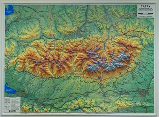 Tatry mapa plastyczna, 1:66 666 - Księgarnie ArtTarvel: KRAKÓW - ŁÓDŹ - POZNAŃ - WARSZAWA Kartografiehp - Atlasy i mapy - miniaturka - grafika 1