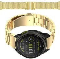 Akcesoria do smartwatchy - Bizon Pasek ze stali nierdzewnej Strap Watch Aura 26 mm do smartwatcha, złoty - miniaturka - grafika 1