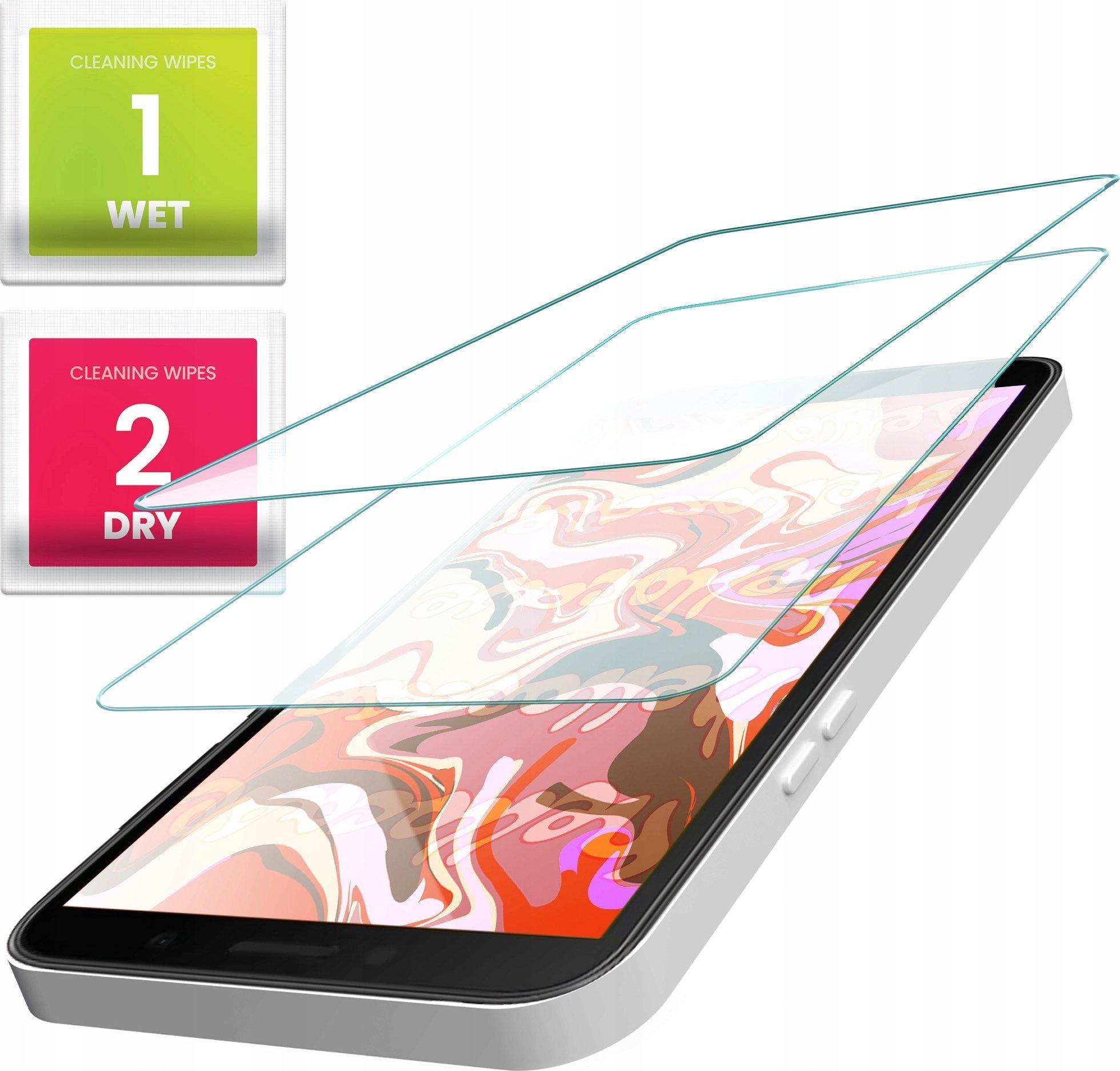 Hello Case 2-PAK Szkło Hartowane do LG Q6 szybka 9H, płaskie 2.5D, ochronne