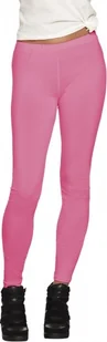 nieprzezroczyste legginsy damskie neonowy róż rozmiar M - Legginsy - miniaturka - grafika 1