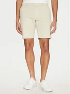 Spodenki męskie - Calvin Klein Szorty materiałowe Modern Twill K10K114063 Beżowy Slim Fit - miniaturka - grafika 1
