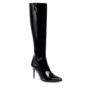 Kozaki damskie - Kozaki Steve Madden Lovable Boot SM11002618 SM11002618-018 Black Patent - grafika 1