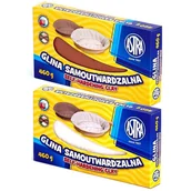 Akcesoria rzeźbiarskie - Glina samoutwardzalna biała + brązowa Astra 920g - miniaturka - grafika 1