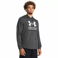 Koszulki sportowe męskie - Męska bluza dresowa nierozpinana z kapturem Under Armour UA Rival Terry Graphic Hood - szara - UNDER ARMOUR - miniaturka - grafika 1