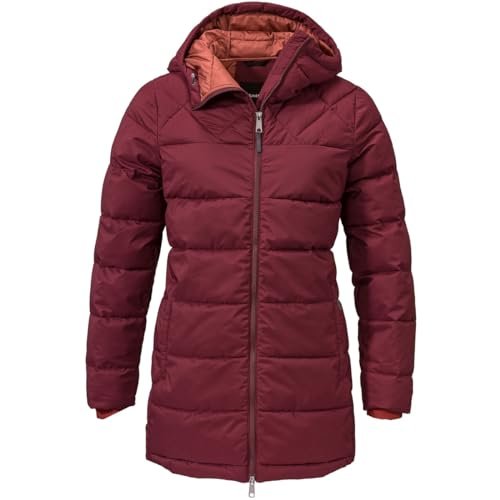 Schöffel Parka ocieplana Boston Płaszcz damski, Ciemny Burgundy, 46