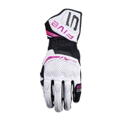 Rękawice motocyklowe - Rękawice Motocyklowe Five RFX Sport EVO Damskie Złamany Biały/Fluorescencyjny RóżowyS - miniaturka - grafika 1