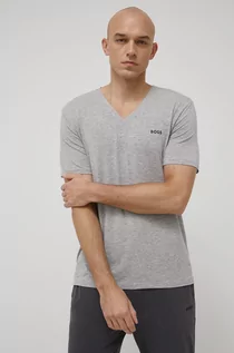 Koszulki męskie - Hugo Boss t-shirt męski kolor szary gładki - - grafika 1