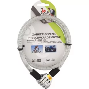 Zabezpieczenie rowerowe pętla szyfr 8x650mm 4bike - Zabezpieczenia do roweru - miniaturka - grafika 1