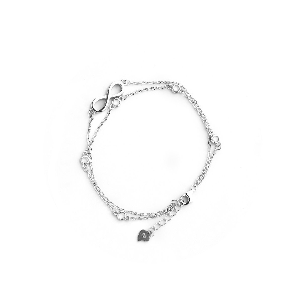 Srebrna Bransoletka 925 Nieskończoność Ankier