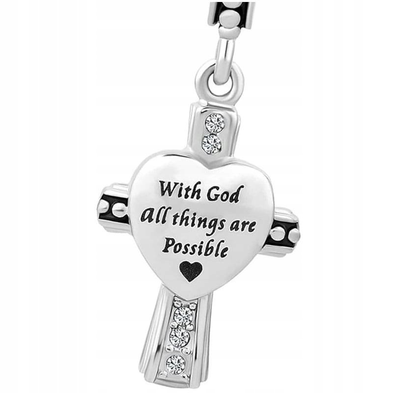 Trusky Charms Zawieszka Charms Krzyż z Sercem Charmsy Trusky