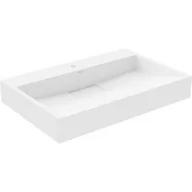 Umywalki - Mexen Ava umywalka nablatowa z konglomeratu 1/O 70 x 46 cm, biała - 23017001 - miniaturka - grafika 1