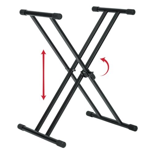 Gator Frameworks Podwójny stojak na klawiaturę X-Style z regulowaną wysokością i nóżkami poziomującymi (GFW-KEY-2000X)