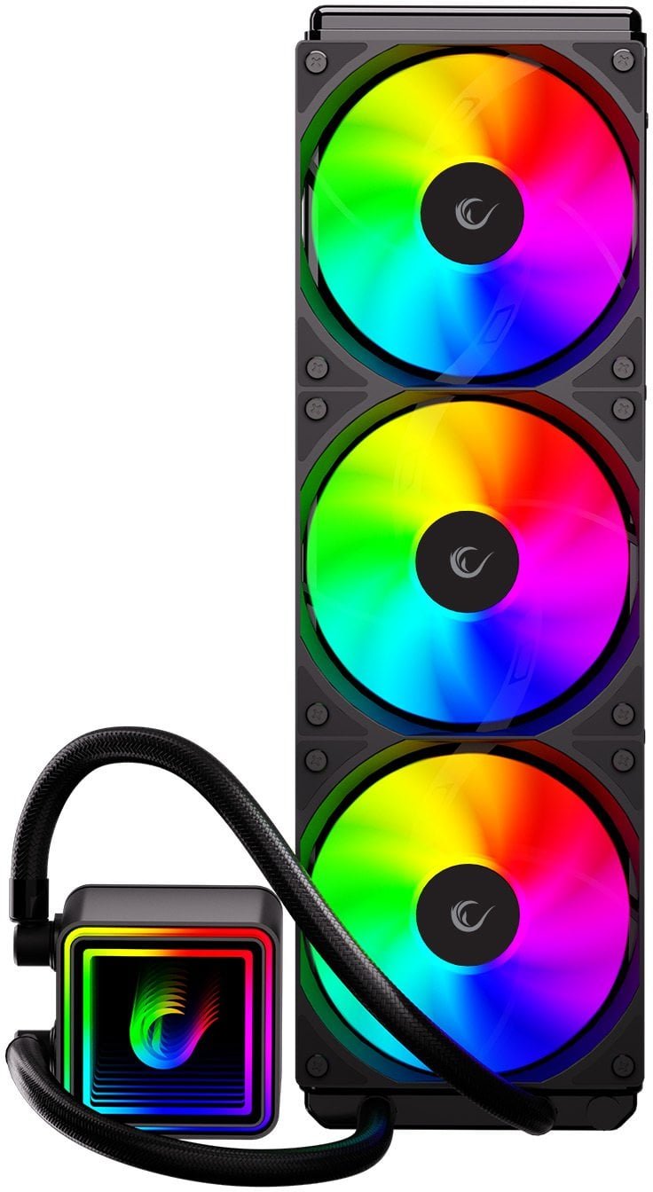 Chłodzenie wodne Rampage INFINITE V360 Chłodzenie wodne 360MM ARGB, miernik temperatury, czarne INFINITEV360-BLACK
