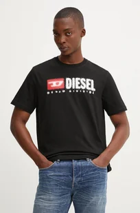 Diesel t-shirt bawełniany T-ADJUST-K14 męski kolor czarny z nadrukiem A15025.0GRAI - Koszulki męskie - miniaturka - grafika 1