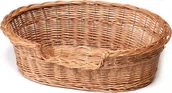 Legowiska dla kotów - WickerPL Wiklinowe owalne legowisko dla zwierząt z obniżanym brzegiem - miniaturka - grafika 1