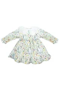 Sukienki i spódniczki dla dziewczynek - Sukienka NOVELLA organic z długim rękawem plumeria - miniaturka - grafika 1