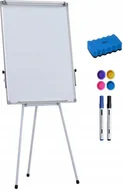 Tablice i flipcharty - Flipchart Magnetyczny Na Trójnogu Tablica Magnetyczna 70X100  + Markery Magnesy Gąbka - miniaturka - grafika 1