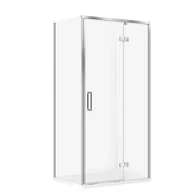 Kabiny prysznicowe - Kabina Prysznicowa Cersanit Larga 80X100X195 prostokątna prawa transparentny brodzik Tako 4 cm Biały S601-338 - miniaturka - grafika 1