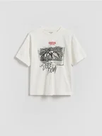 Koszulki dla chłopców - Reserved - T-shirt Stranger Things - złamana biel - miniaturka - grafika 1