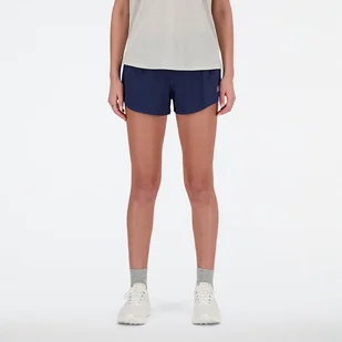 Spodenki damskie New Balance WS41286NNY granatowe - Spodnie sportowe damskie - miniaturka - grafika 1