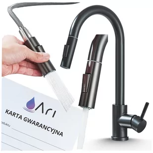 Bateria Kuchenna 2-drożna z Wyciąganą Wylewką Kran Do Kuchni Perlator TOTTO - CZARNY MAT - Baterie kuchenne Bateria Kuchenna 2-drożna z Wyciąganą Wylewką Kran Do Kuchni Perlator TOTTO - CZARNY MAT - Baterie kuchenne - miniaturka - grafika 1