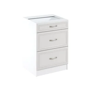 Szafka Dolna Stojąca 3 Szuflady D60S3 Sycylia White Gała Meble Sosna Andersen, Biały - Szafki kuchenne - miniaturka - grafika 1