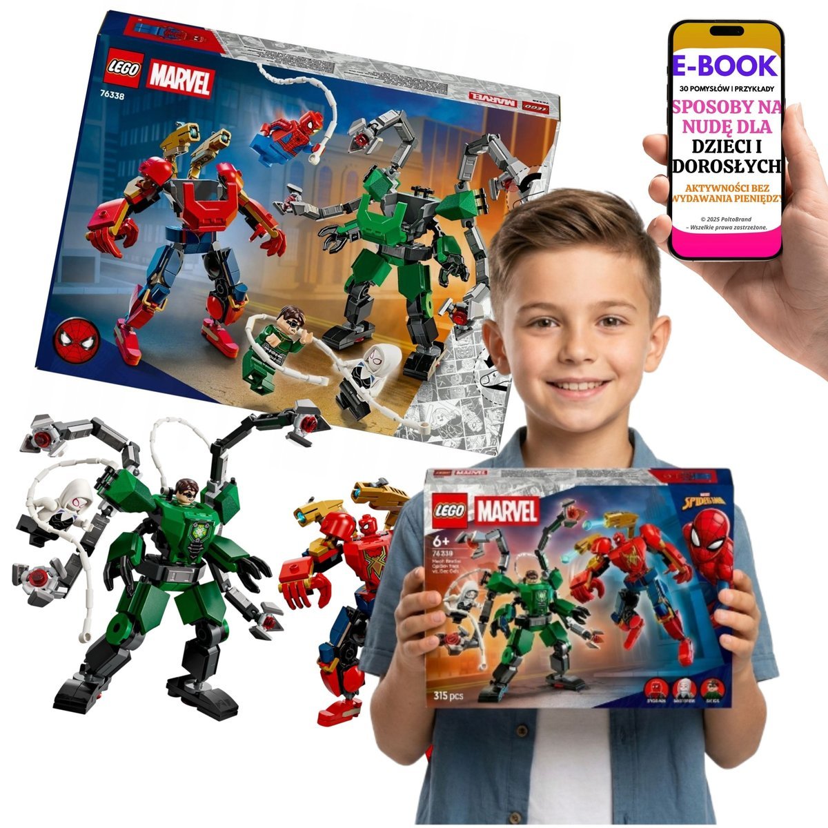 LEGO SPIDERMAN MECH 76338 LEGO Marvel Zestaw Dla Chłopca + E-BOOK-3