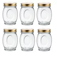 Pojemniki kuchenne - NoName Słoik słoiki 390 ml Gold zestaw 6 szt 17109525 Z - miniaturka - grafika 1