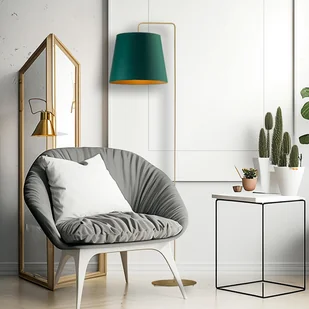 Lampa stojąca butelkowa zieleń RIJAD GOLD - Lampy stojące - miniaturka - grafika 1