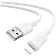 Kable komputerowe i do monitorów - Kabel USB Usams U90 Lightning 1m 2,4A biały SJ762USB01 - miniaturka - grafika 1