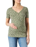 Koszulki i topy damskie - Esprit Maternity Damska koszulka pielęgniarska krótki rękaw nadruk na całej długości, Real Olive - 307, 36 PL - miniaturka - grafika 1
