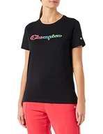 Koszulki i topy damskie - Champion Damska koszulka Legacy Color Ground Logo S/S, Czarny, S - miniaturka - grafika 1