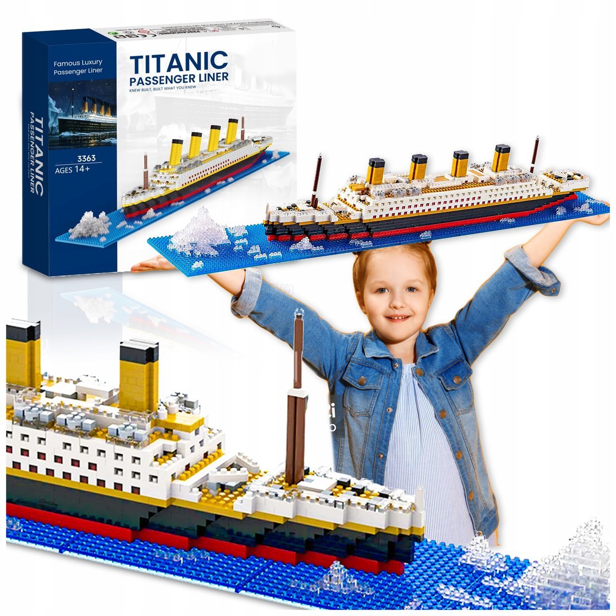 TITANIC KLOCKI KONSTRUKCYJNE STATEK PASAŻERSKI ZESTAW 1825 ELEMENTÓW XL
