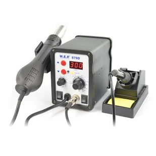 Stacja lutownicza 2w1 hotair i grotowa WEP 878D - 700W LUT-00907 - Lutownice - miniaturka - grafika 1