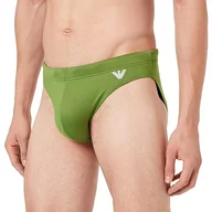 Kąpielówki męskie - Emporio Armani Swimwear Emporio Armani Essential Low Swim Briefs, zielone, 48, zielony - miniaturka - grafika 1