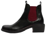 Botki damskie - Fly London Damskie botki MEME030FLY, czarne (Brick Elastic), 39 EU, Czarna cegła elastyczna, 36 EU - miniaturka - grafika 1