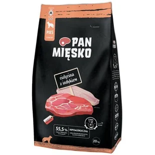 Pan Mięsko Cielęcina z Indykiem M 20 kg - Sucha karma dla psów - miniaturka - grafika 1