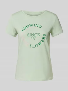 T-shirt o kroju regular fit z czystej bawełny - Koszulki i topy damskie - miniaturka - grafika 1