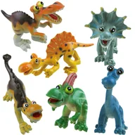 Figurki dla dzieci - KinderSafe Zwierzęta gumowe DINOZAURY 6 sztuk - QK006 QK006 - miniaturka - grafika 1