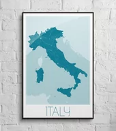 Plakaty - Plakat NICE WALL Italy, blue, mapa 61x91,5 cm - miniaturka - grafika 1