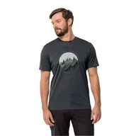 Koszulki męskie - Koszulka z krótkim rękawem męska Jack Wolfskin HIKING S/S T M phantom - S - miniaturka - grafika 1