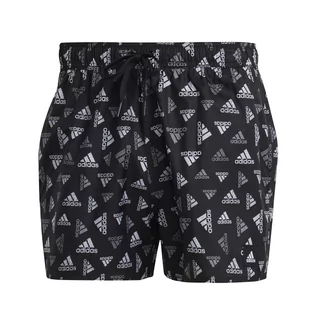 Kąpielówki męskie - Kąpielówki męskie adidas Logo Print czarne HT4345 - grafika 1