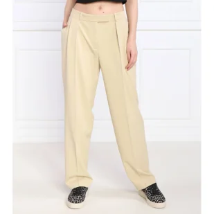 HUGO Spodnie Hanifa | Regular Fit - Spodnie damskie - miniaturka - grafika 1