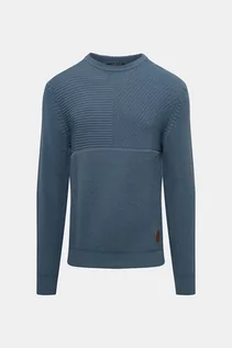 Swetry męskie - TRUSSARDI Sweter z wełną - Niebieski - Mężczyzna - grafika 1
