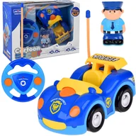 Zabawki zdalnie sterowane - Autko policyjne zdalnie sterowane radiowóz na pilota policjant RC0655 - miniaturka - grafika 1