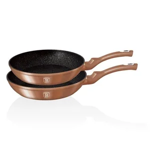 Berlinger Haus ZESTAW 2 PATELNI GRANITOWYCH ROSE GOLD BH-1611 - Zestawy garnków i patelni - miniaturka - grafika 2