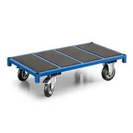 Wózki magazynowe - Wózek platformowy EMBARK, 600 kg, koła gumowe, 700x1300 mm - miniaturka - grafika 1